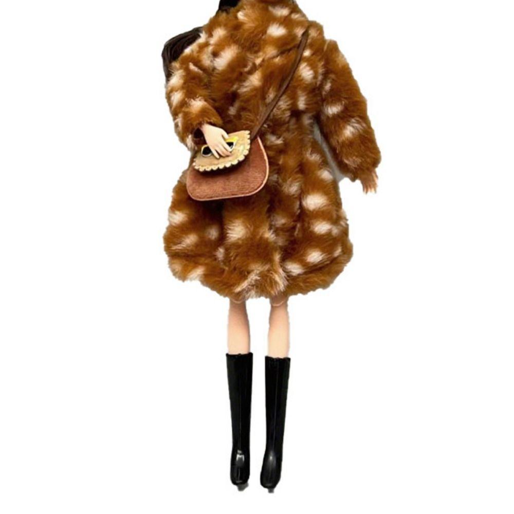 Mini For Baby 30cm Doll Warm Clothes Soft Winter Fur Coat