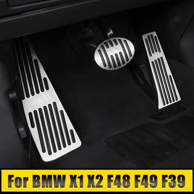 Car Accessories For BMW X1 F48 F49 X2 F39 F45 F46 Tourer Aluminum Alloy Foot Accelerator Brake Pedals Footrest Pedal Cover