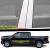 Car TPU/Glossy Mirror Pillar Post Cover Door Trim Window Decorative Sticker For Chevrolet Silverado 2012 2013 2014 2015-2024