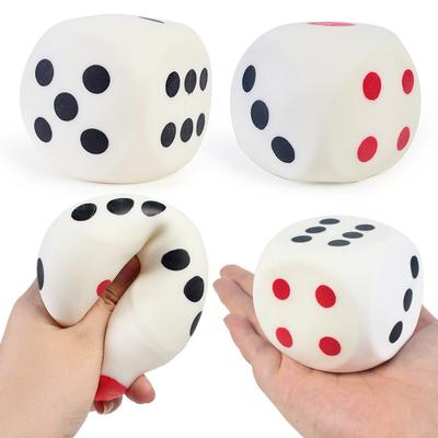 2,56" Squishies Würfel Kawaii Weich Langsam Aufgehend Großer 6-seitiger Würfel mit Punkten Stressabbau Kinder Spielzeug Sammlung Dekorative Requisiten