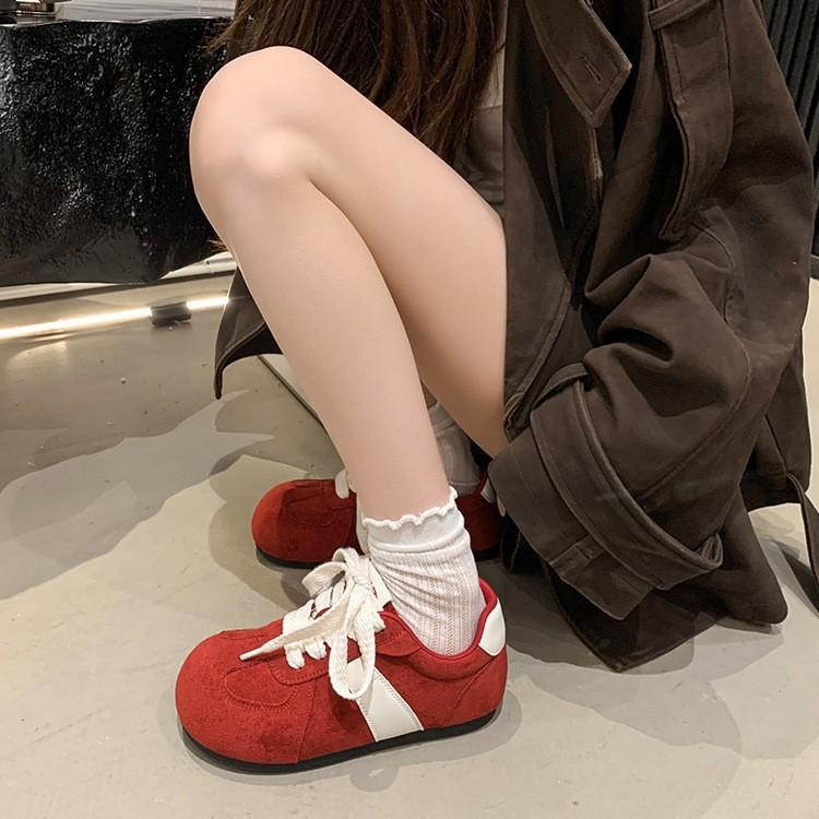 [Uncle Shoes] Forrest Gump Shoes Women's Ugly Moe De Training Shoes 2025 Birken Shoes Platform Sports Board Shoes Boken Single Shoes New