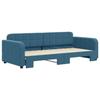 VidaXL Lit de jour avec lit gigogne bleu 90x200 cm velours 3196928