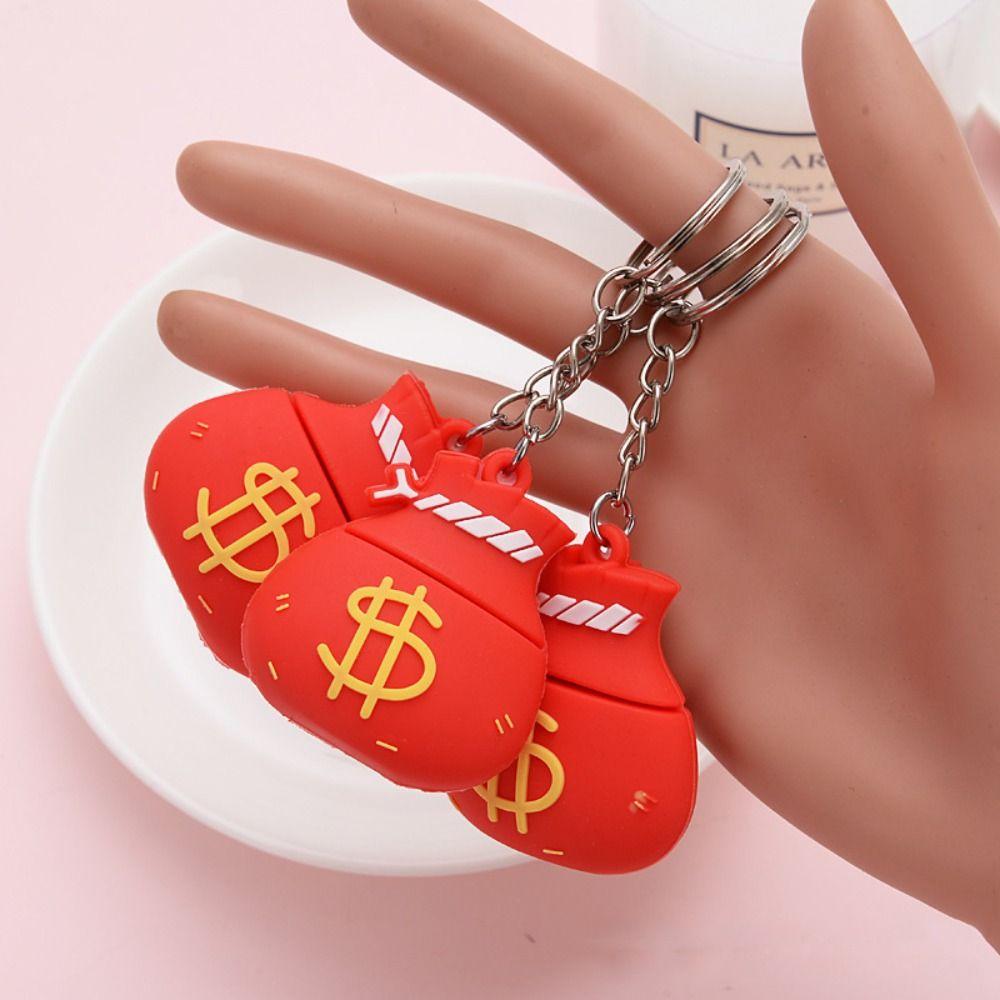 Dragon Year Lucky Charm Bag Car Key Chain Cartoon Dragon Year Cartoon Keyring  Kid Girl Boy