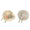 Breathable Vacation Beach Cap Flower Woven Sun Cap Solid Color Lafite Straw Hat  Carnival
