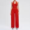 JYL Quick Dry Brushed Yoga Set Hollow Back High Waist Outfit