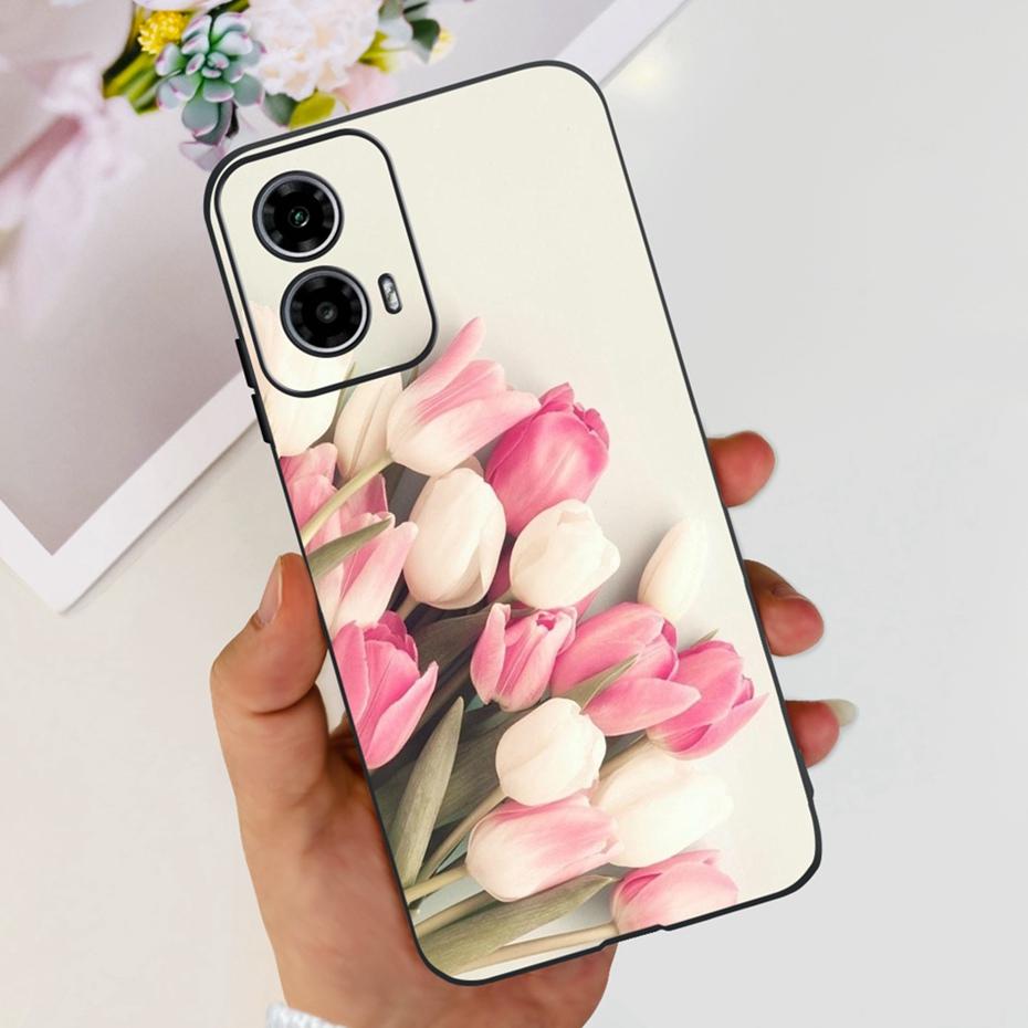 Phone Case For Motorola Moto G24 G34 2024 Cute Love Pattern Soft Silicon Back Cover For MOTO G24 G34 4G 5G
