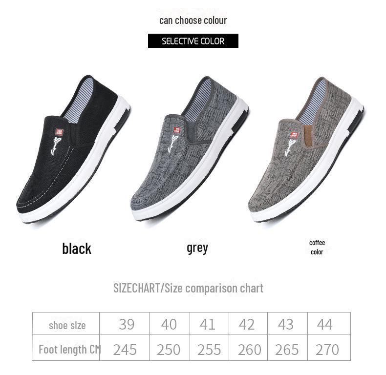 2023 New Style Men's Casual Fashion Canvas Shoes - Flat One-Step Slip-On
