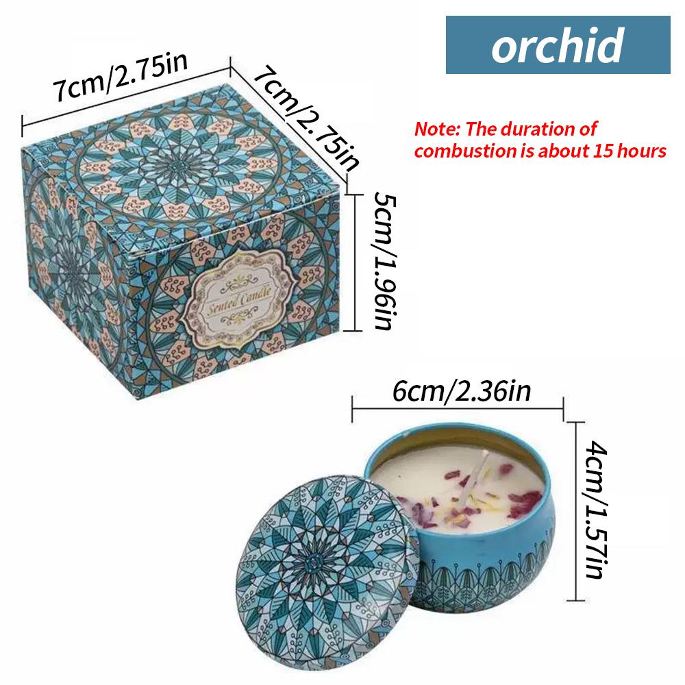 1 Piece - Dried Flower Aromatherapy Candle | Combination of Soy Wax Oil and Essential Oil | Ideal Gift for Female Friends