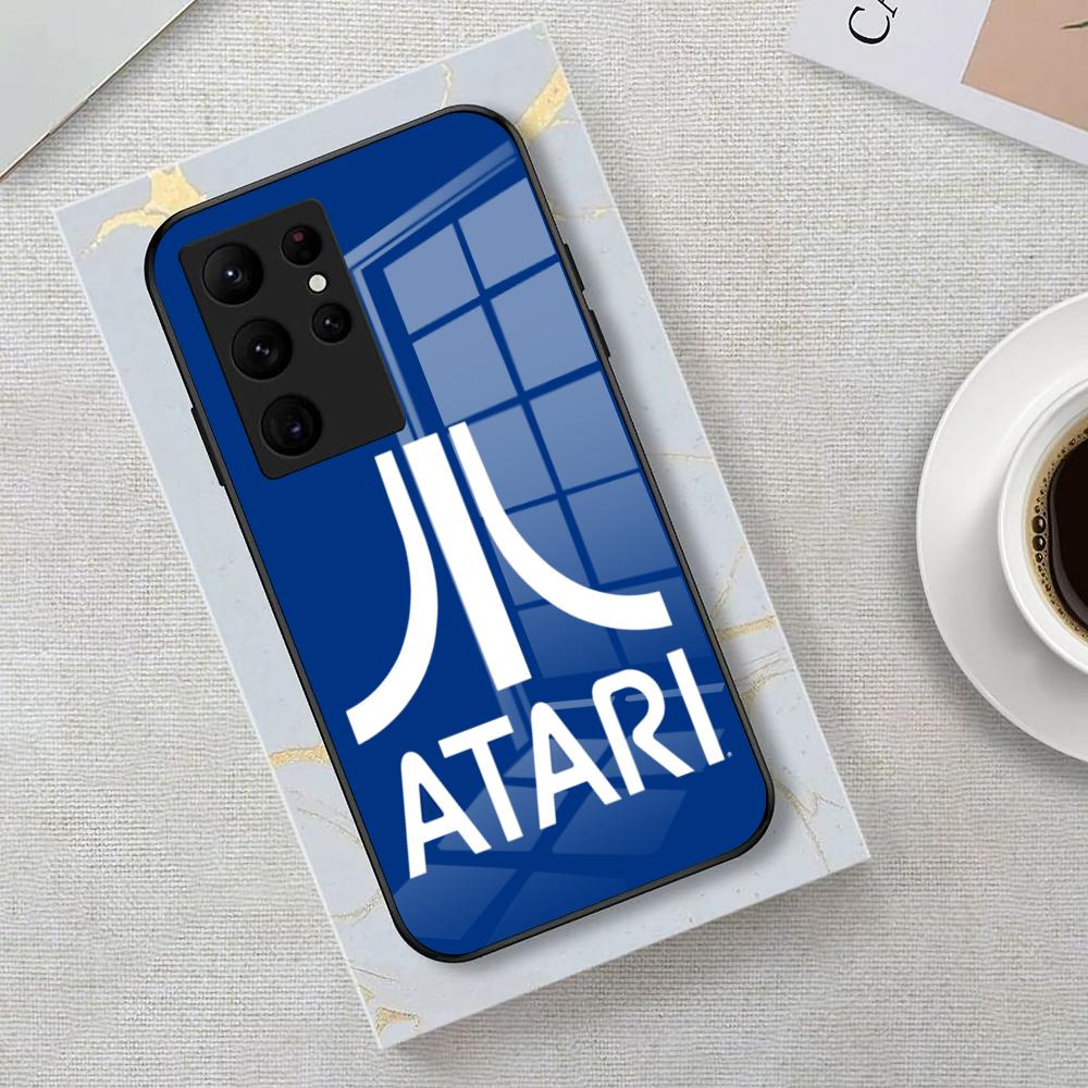 

Game Atari Phone Case For Samsung S26 S25 Edge Ultra 23 22 21 20 Ultra Plus S24 Fe Glass Cover Galaxy S25