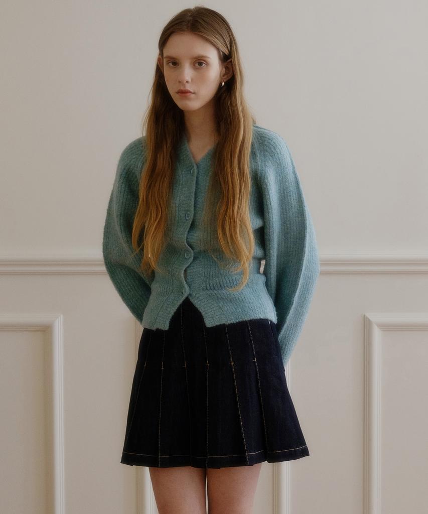 Plack Woman Low-Rise Pleated Skirt Navy