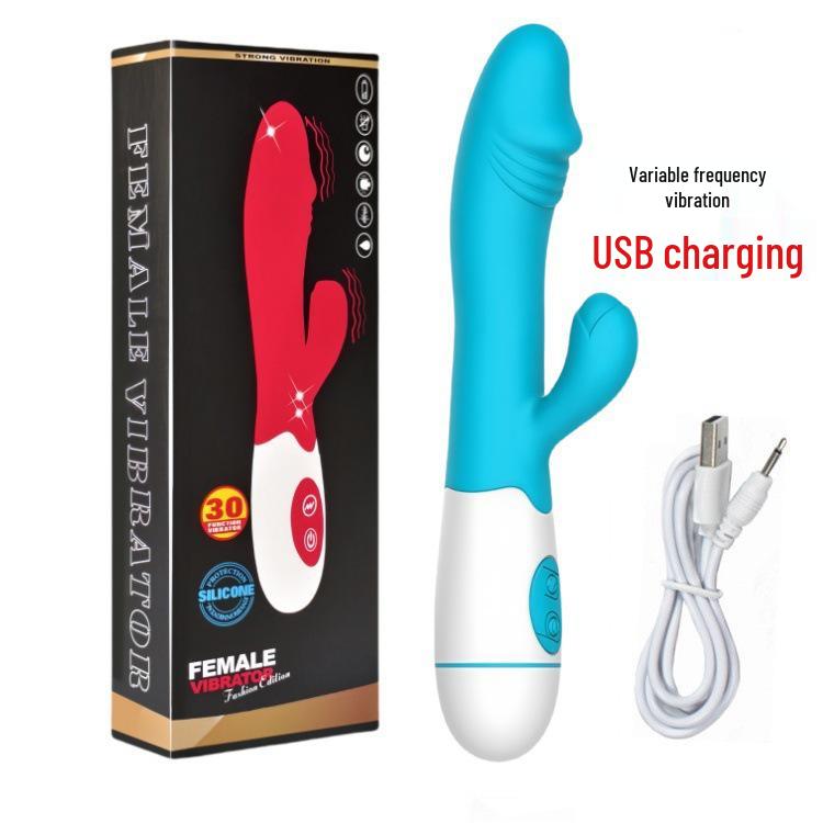 Dual-Action Silicone Vibrator with Variable Frequencies for G-Spot and Massage Stimulation
