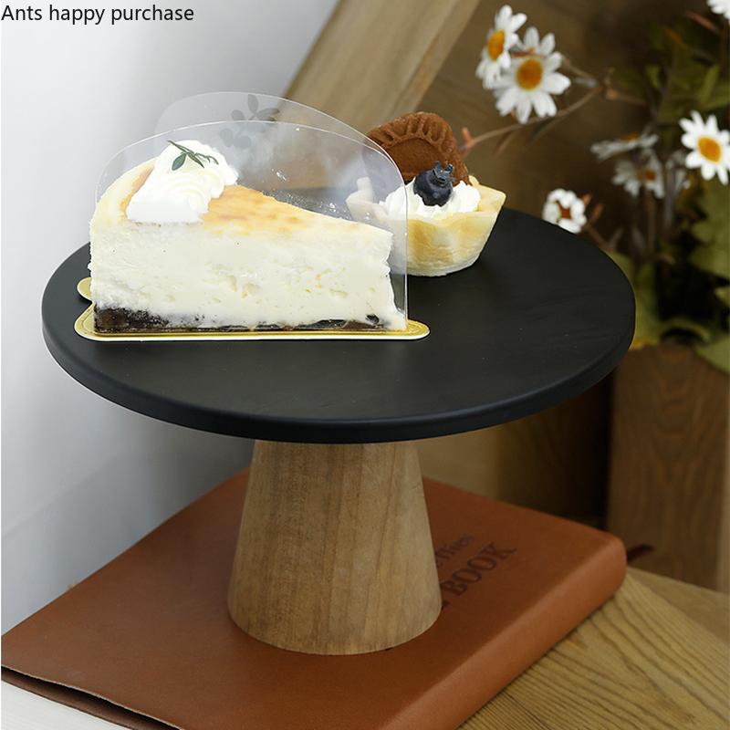 Wood Metal Cake Stand Dessert Table Cake Pan Display Stand Photo Props Snack Fruit Tray Dessert Plate Banquet Decorative Tray