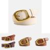 Minimalist Pu Leather Womens Belt For Office Chic Style With Alloy Buckle