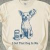 Chihuahua Shirt, Smoking Chihuahua Linocut Dog Meme Tee