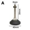 M8 M10 M12 Adjustable Leg Thread Type Adjustable Levelling Feet Swivel Base Articulating Leveling Legs Furniture Support Leg New