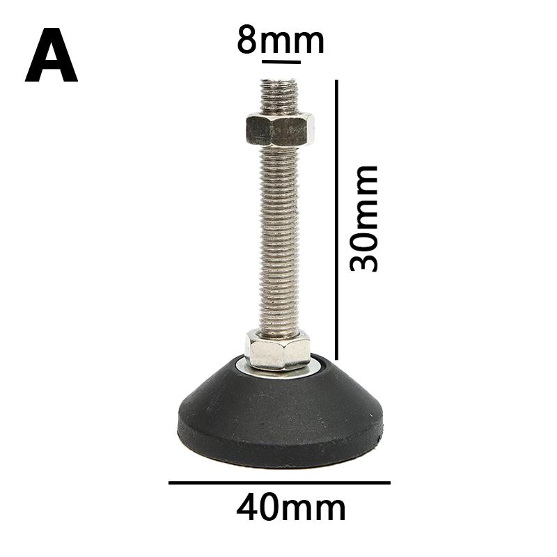 M8 M10 M12 Adjustable Leg Thread Type Adjustable Levelling Feet Swivel Base Articulating Leveling Legs Furniture Support Leg New