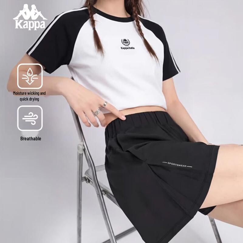 Kappa Women s High-Waisted Quick-Dry Sports Shorts S