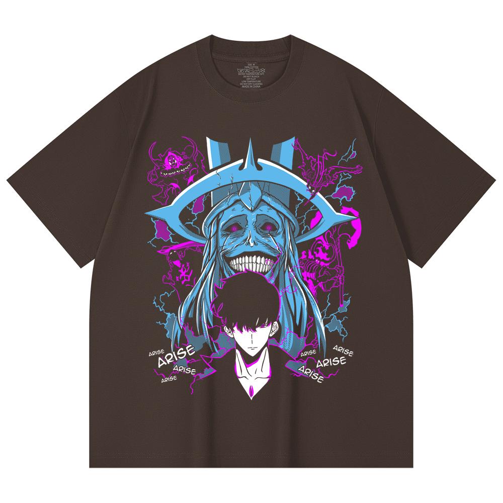 230 Gsm 100% Cotton Solo Leveling V21 Print Unisex Heavy Cotton T Shirt