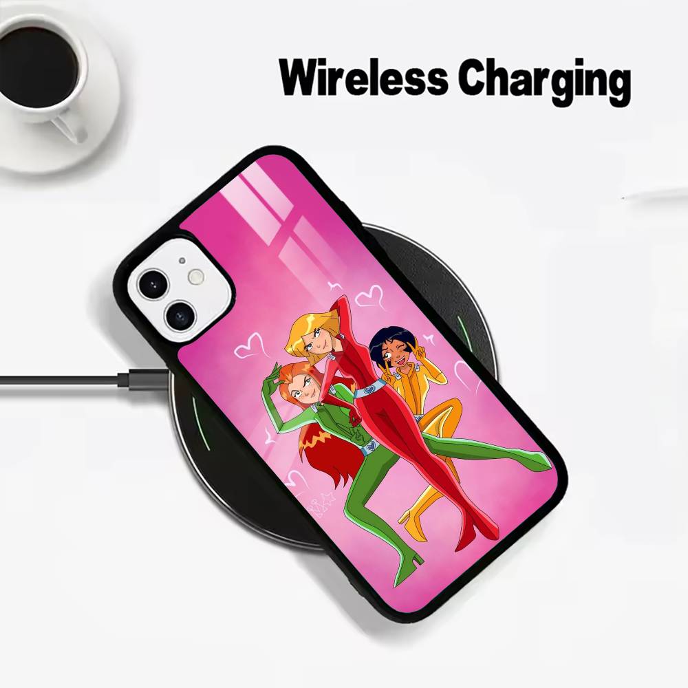 Classic animation T-Totally- Spies Wireless charging phone case compatible with iPhone 17/16/15/14/13/12/11