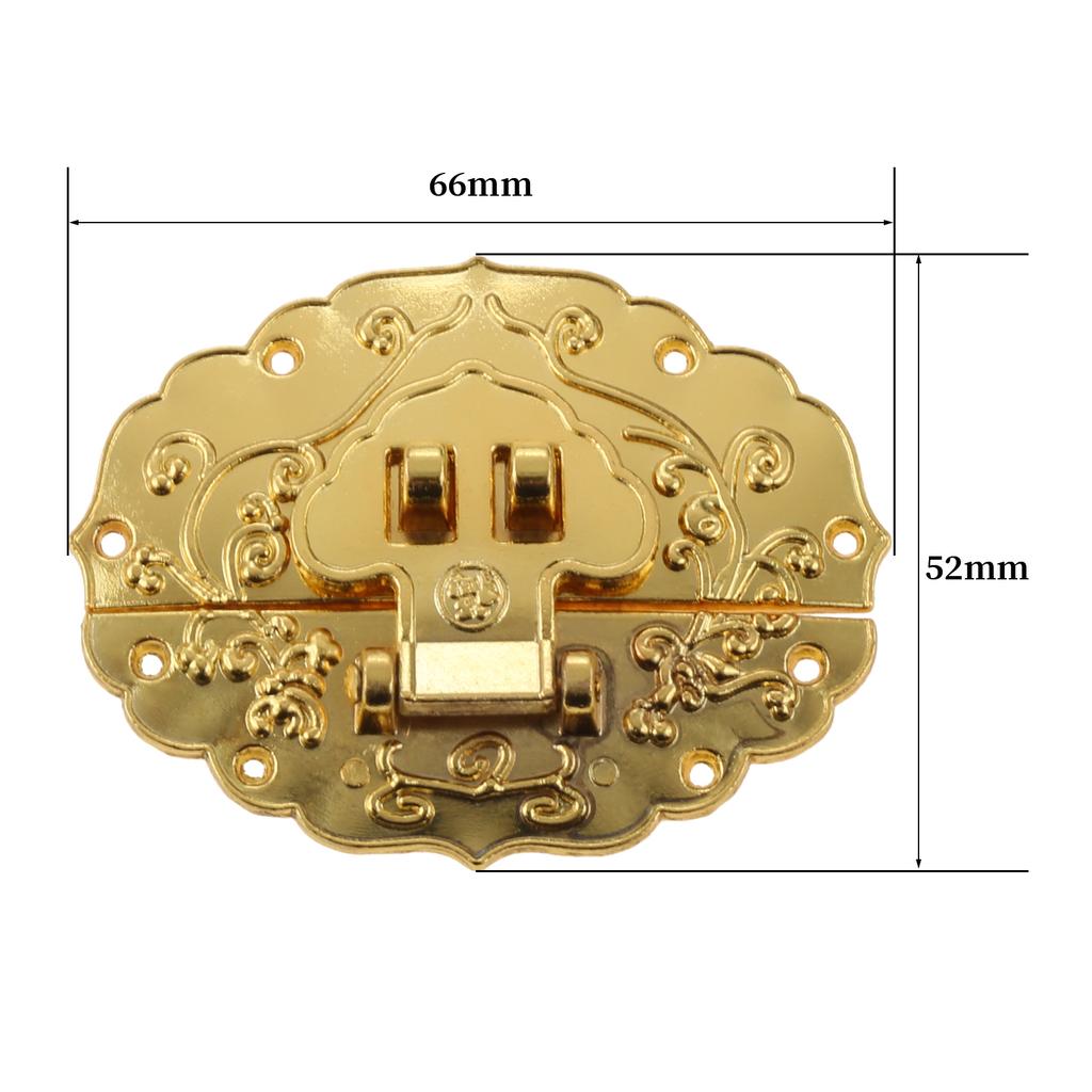 1PC Oval Box Latch Clasp Antique Decorative Hasp Latch with Screws for Jewelry Gift Wine Box Toolbox Suitcase Kitchen Furniture