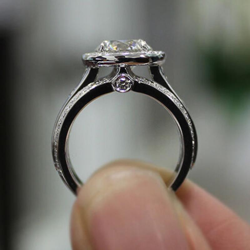 Neue Temperament Süße Runde Zirkonia Ringe Frauen Hohe Qualität Brilliant Hochzeit Engagement Zubehör Trendy Schmuck