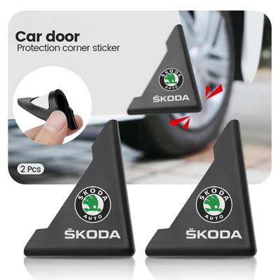 YAQ1 Siliconen Autodeur Hoekbeschermer Auto Anti-botsing Beschermingssticker Voor Octavia Fabia Rapid Superb Kodiaq accessoires