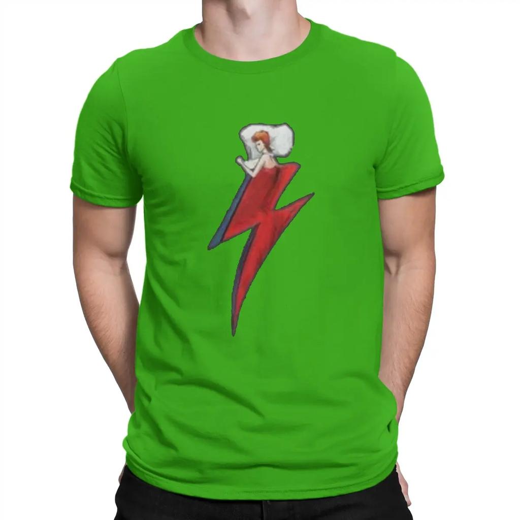 Cool Cool B-Bowie Creative TShirt for Men Sleeping Round Collar Pure Cotton T Shirt Hip Hop Birthday Gifts OutdoorWear