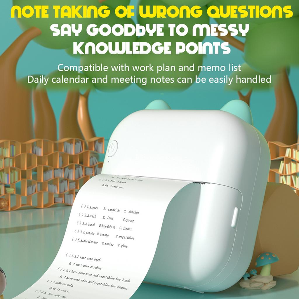 Mini termální tiskárna Multifunkční přenosný výrobce samolepek Podpora okamžitého fotografického tisku bez inkoustu BT