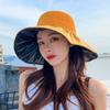 Meier Vinyl Bowknot Sun Hat - Women's Hollow-out Straw Hat - Uv Protection Wide Brim Bucket Hat