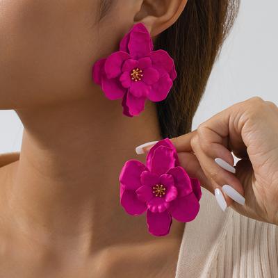 Exaggerated Temperament Big Flower Earrings for Women