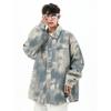 Wassup Jacket Men's Tie-Dye Spring and Autumn 2025 New American Retro Dirty Jacket Casual Lapel Top
