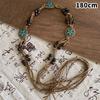 Simple Versatile Hand-Woven Tassel Wooden Beads Belt Ethnic Style Waist Chain Accessories Vacation Waist-Cinching Waist Rope