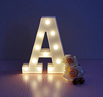Wedding Decorative 26 Alphabet Name Letter LED Lights Luminous Number Lamp Romantic Theme Home Party Bedroom Decor Night Light