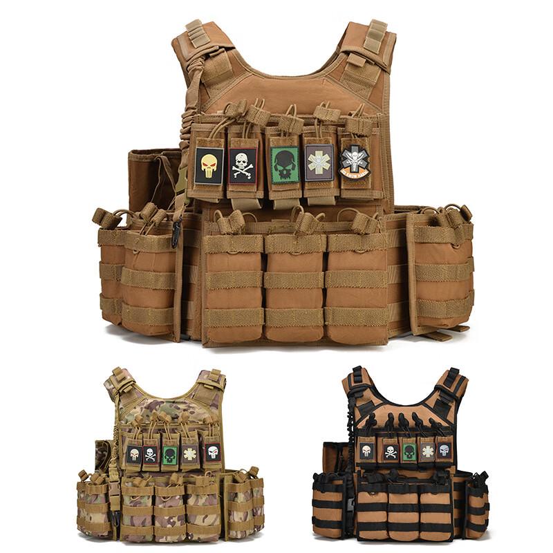 Lightweight Tactical Quick Release MOLLE Plate Carrier Vest - CP