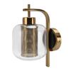 Vintage Wall Sconce Light with Glass Lamp Shade Industrial Indoor Lamp Fixture for Hallway Bedroom