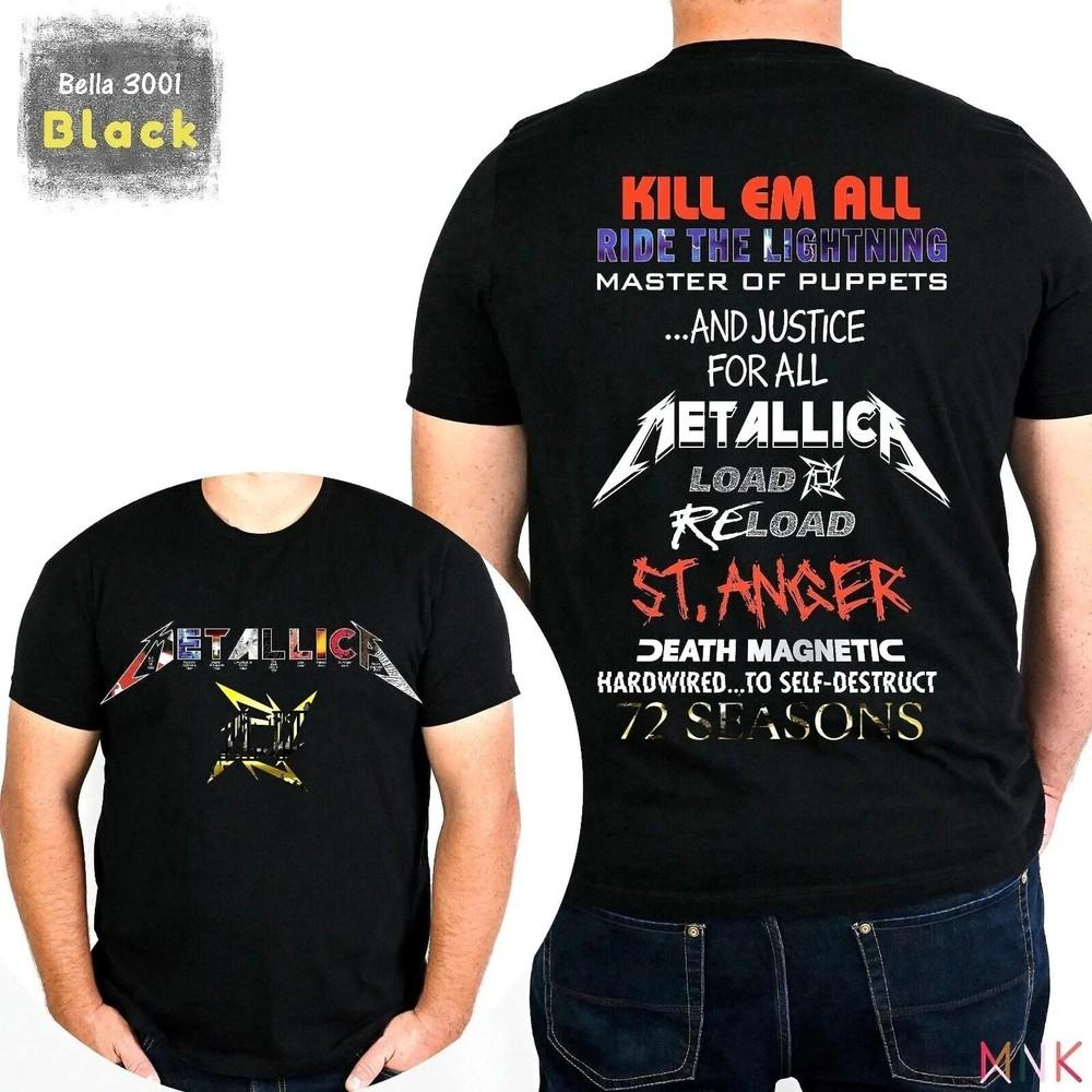 Metallica Album Reprint T-Shirt Rock Band Unisex Concert Tee S-4XL Unisex T-Shirt S