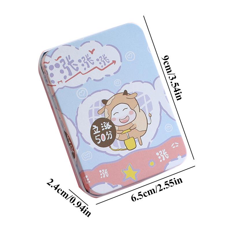Rectangular Storage Box Printed Candy Box Postcard Small Tin Box Tinplate Storage Box Storage Box Sweet Cute Creative Cartoon
