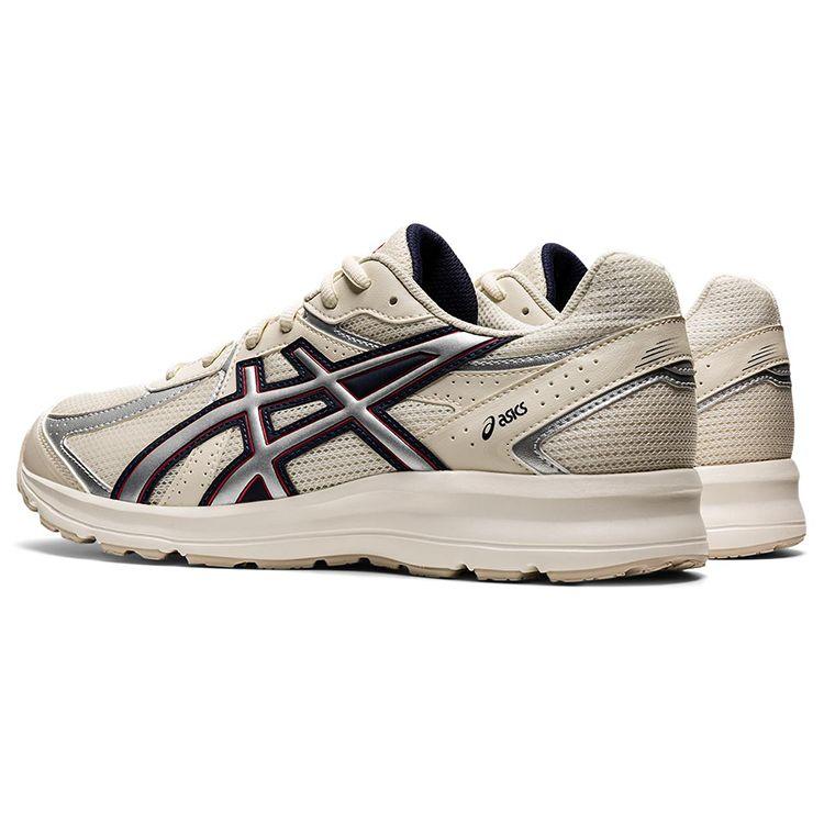 Asics Jog 100S Bağcıklı Alçak Üst Koşu Ayakkabısı Erkek spor ayakkabı Off-White Gümüş 1201A432-200
