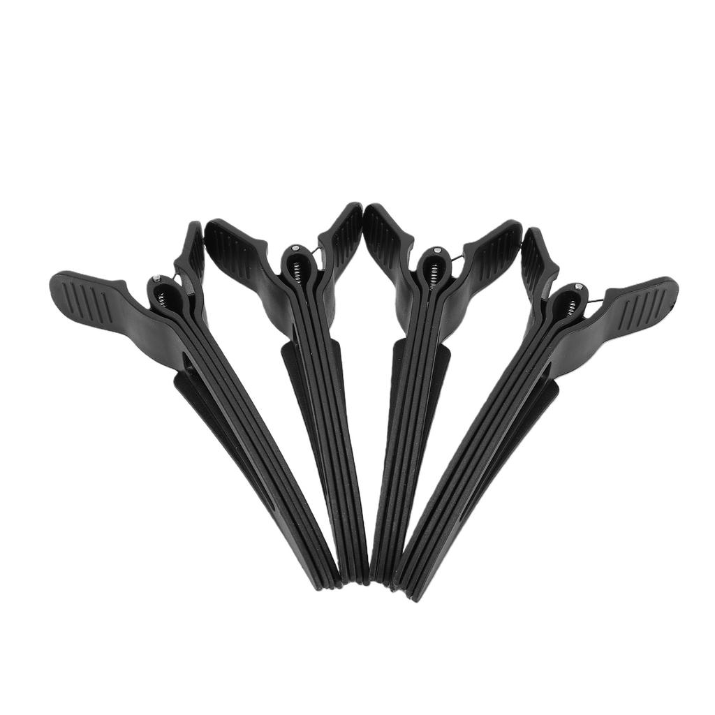 4pcs Root Lifting Clips No Crease Hair Clips for Instant Voluminous Crown Blow Drying Styling Black