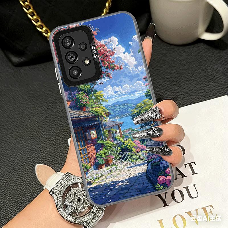 Anime Aesthetic Scenery Soft Phone Case for Samsung A17 A16 A15 A14 A13 A57 A56 A55 A54 A53 A37 A36 A35 A34 A33 A26 A25 A24 A23