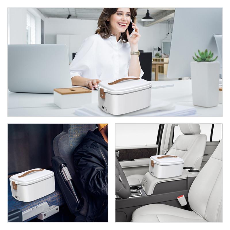 50W 1.8L Large Capacity 304 Stainless Steel Electric Bento Box For Home Office Car Portable Heated Lunch Box