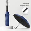 Men's Business Folding Umbrella with 10-Rib Carbon Fiber Handle, Sunscreen UV Protection, Automatic Open/Close, Rain or Shine.