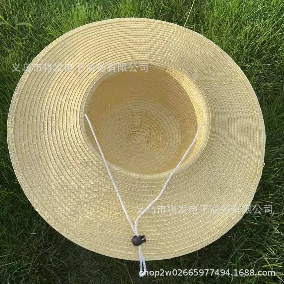 Sommerstrohhut, Nylon-Sonnenschutzhut, leichter Regenschutz, Bauern-Sonnenhut, Arbeitsschutzprodukte, Strohhut mit breiter Krempe