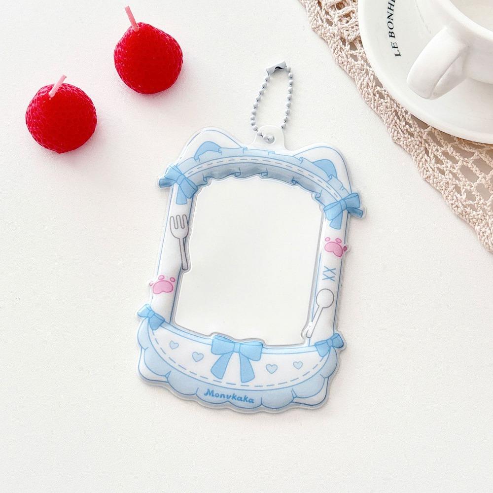 Cute 3 Inch Idol Photocard Holder PVC Kpop Idol Photo Frame with Chain Picture Display Card Holder