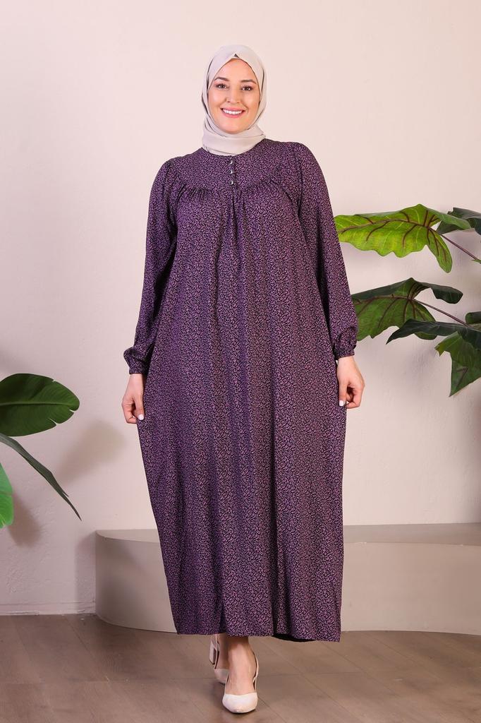 Damen-Kleid in großen Größen, lang, Übergröße, Mutterkleid, Sommer-Hijab-Kleidung