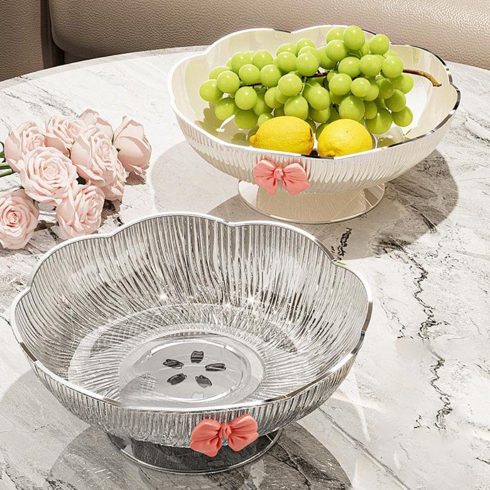 Multifunctional Footed Candy Platter Draining Hole Snack Placement Platter  Snack Placement
