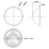 Diameter 60mm Convex Glass Lens LED Optics Lens for Sunset Lamp Magnifier Glasses