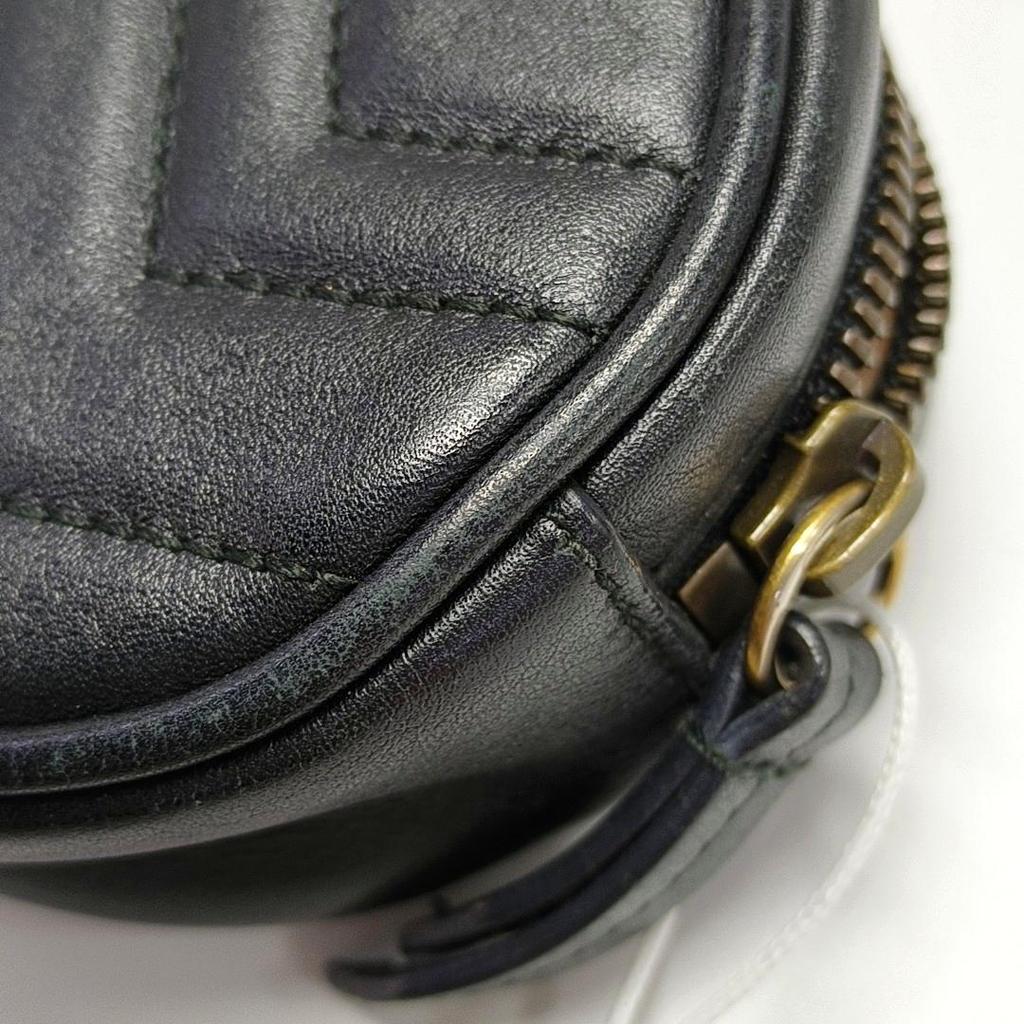 [Gebraucht] Gucci gesteppte Leder GG Marmont Matelassé Gürteltasche 38/95 'Schwarz' - Gut #1TOV7IS
