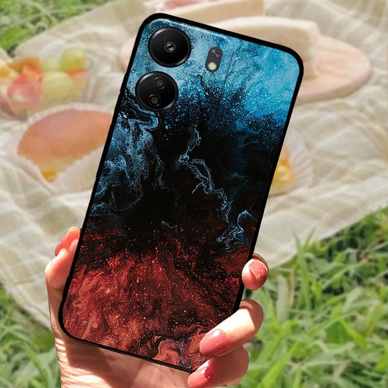 For Redmi 13C 4G Case TPU Silicone Soft Protective Phone Back Cover For Xiaomi Poco C65 Fashion Printing Shockproof Bumper Bags