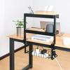 ZPAI [No Drilling or Screws Required] Clamp-Type Desk Rack, Three-Tier Desk Storage Rack, Desk Shelf, 46cm Wide, InwardOutward Facing, Add-On Desk